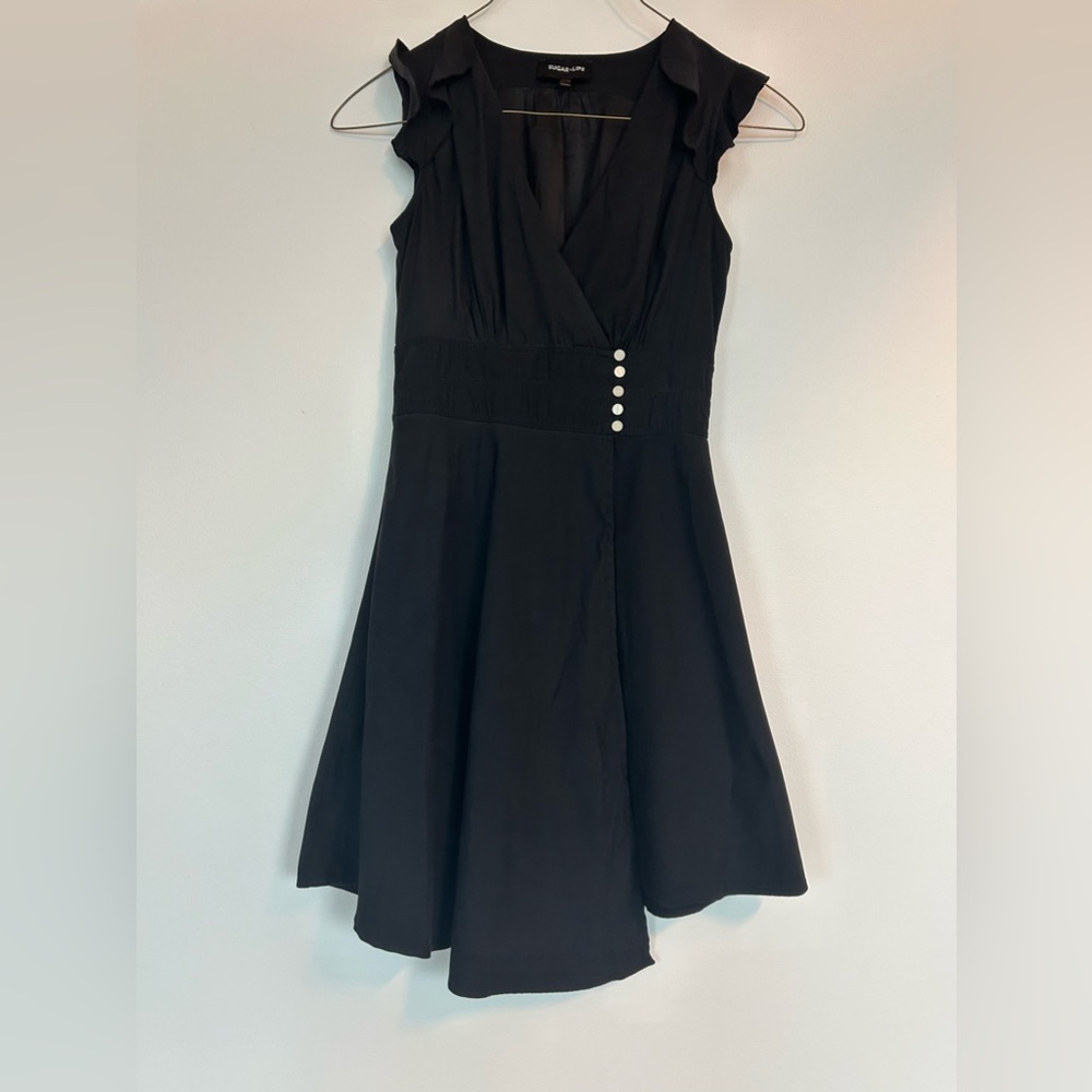 Sugarlips Black Button Down Dress
